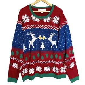 Jolly Sweatets Ugly Christmas Mens XXL Deer Beer Hunting Funny Holiday Party Gag